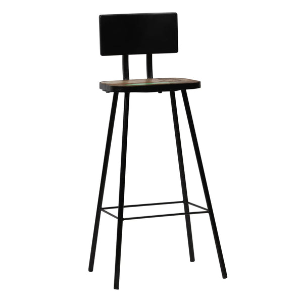 vidaXL Tabourets de bar 2 pcs Bois de récupération massif