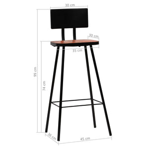 Bar-Set 7-tlg. Massives Altholz Mehrfarbig