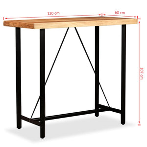 Bartisch Massivholz Akazie 120x60x107 cm