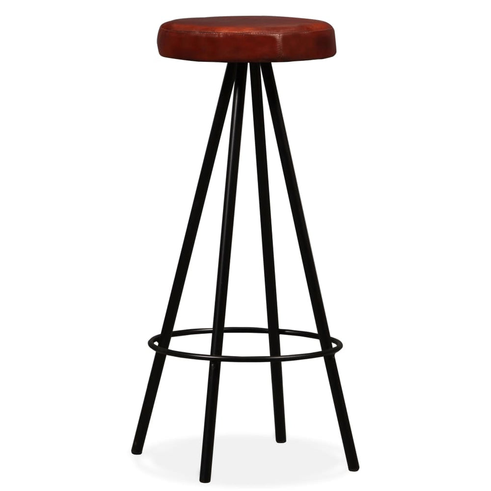 vidaXL Bar Stools 2 pcs. Genuine Leather