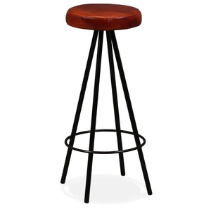 vidaXL Bar Stools 2 pcs. Genuine Leather