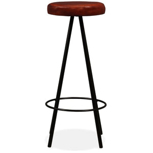 vidaXL Bar Stools 2 pcs. Genuine Leather