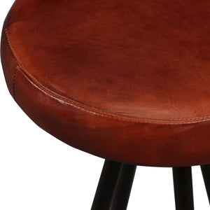 vidaXL Bar Stools 2 pcs. Genuine Leather