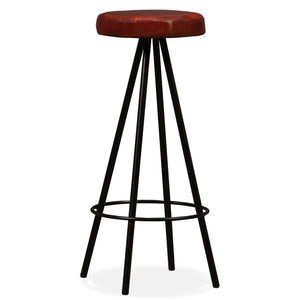 vidaXL Bar Stools 4 pcs. Genuine Leather