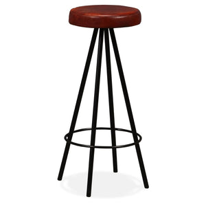 vidaXL Bar Stools 4 pcs. Genuine Leather