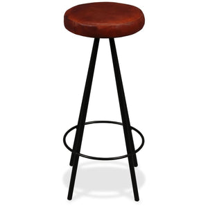 vidaXL Bar Stools 4 pcs. Genuine Leather