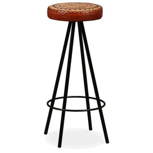 Barhocker 2 Stk. Echtleder
