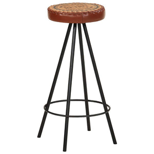 vidaXL Tabourets de Bar 4 pcs Cuir véritable