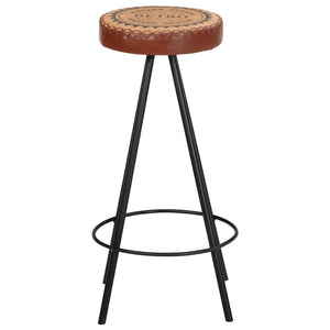 vidaXL Tabourets de Bar 4 pcs Cuir véritable