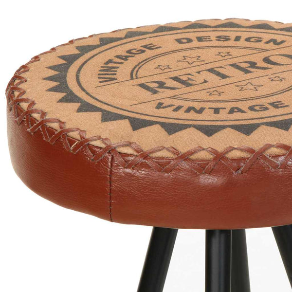 vidaXL Tabourets de Bar 4 pcs Cuir véritable