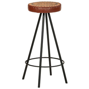 vidaXL Tabourets de Bar 4 pcs Cuir véritable