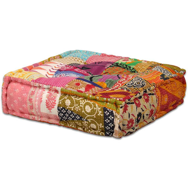 4-Sitzer Modularer Pouf Patchwork Stoff