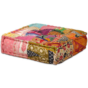 4-Sitzer Modularer Pouf Patchwork Stoff