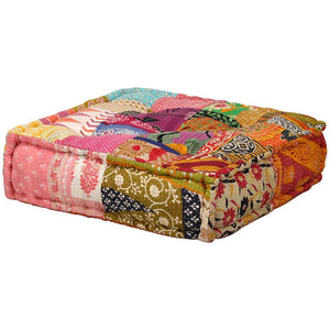 2-Sitzer Modularer Pouf Patchwork Stoff