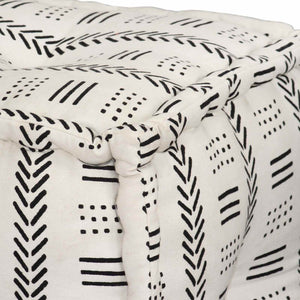Pouffes Geometrisch Grau und Weiß 40 x 40 x 40 cm Stoff