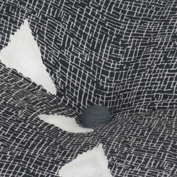 Pouffes Geometrisch Grau und Weiß 40 x 40 x 40 cm Stoff