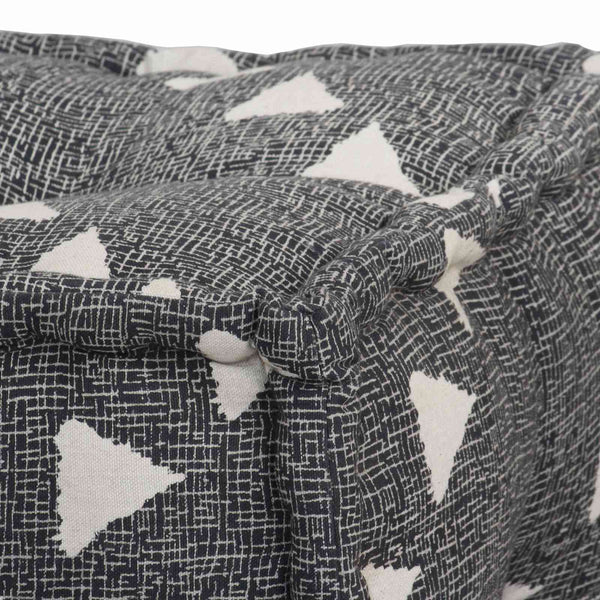 Pouffes Geometrisch Grau und Weiß 40 x 40 x 40 cm Stoff