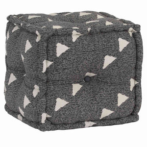 Pouffes Geometrisch Grau und Weiß 40 x 40 x 40 cm Stoff