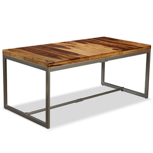 Esstisch Massivholz Akazie und Stahl 180 cm