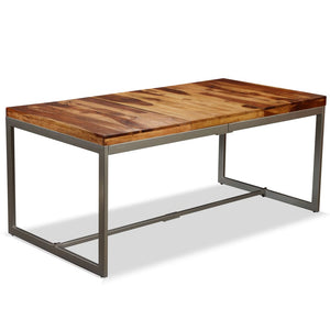 Esstisch Massivholz Akazie und Stahl 180 cm