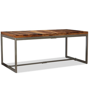 Esstisch Massivholz Akazie und Stahl 180 cm