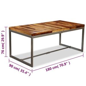 Esstisch Massivholz Akazie und Stahl 180 cm