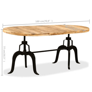 Esstisch Massivholz Mango und Stahl 180 cm