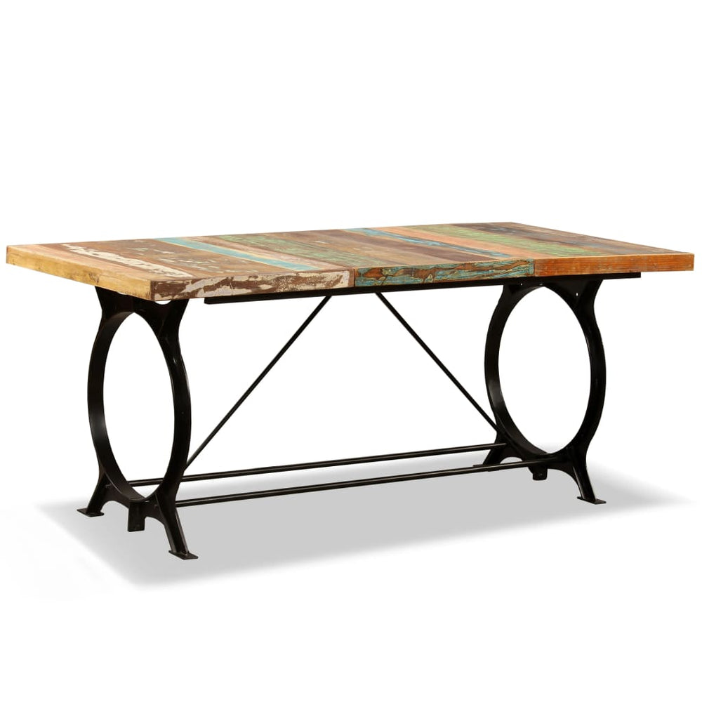 vidaXL Table de salle à manger en bois de récupération massif 180 cm