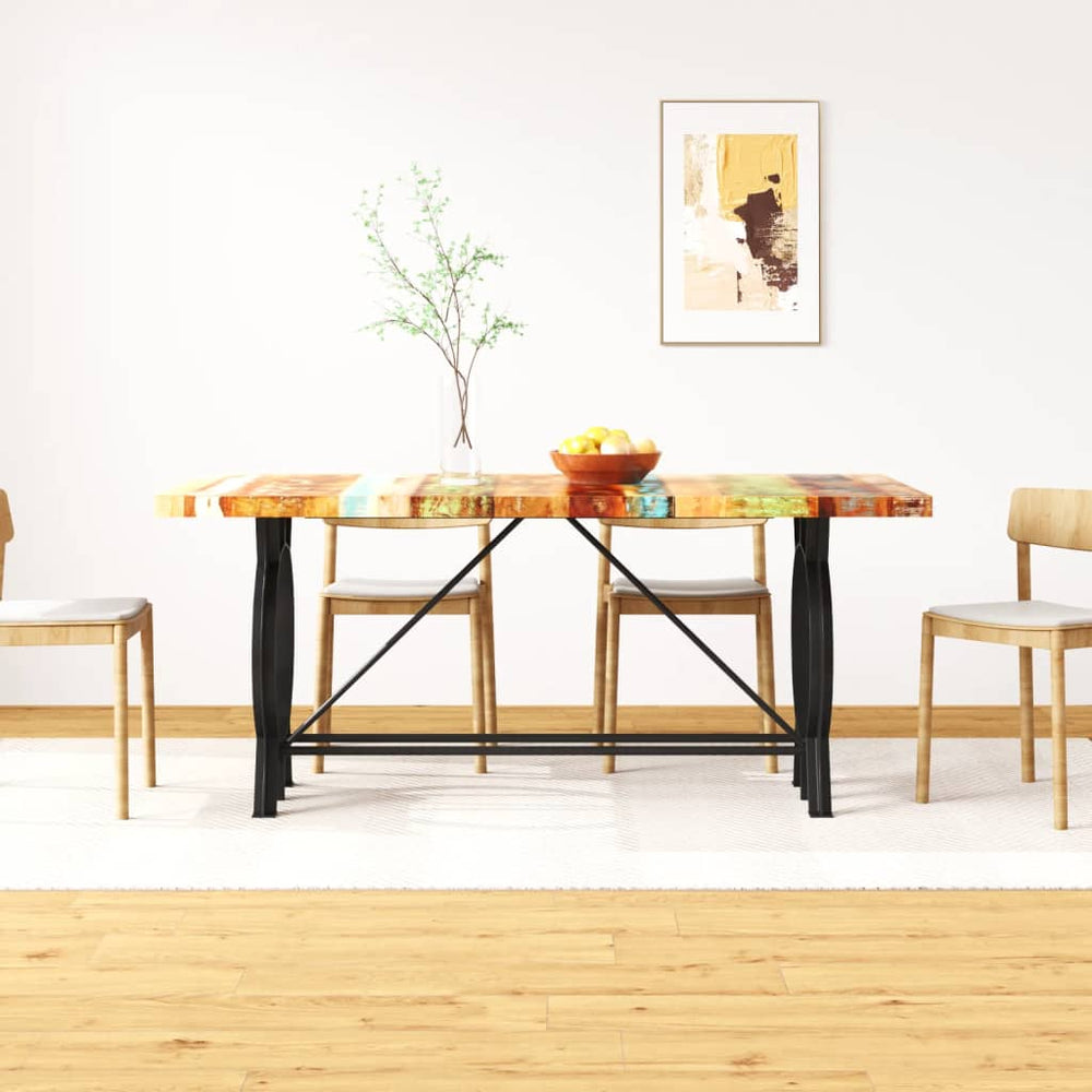 vidaXL Table de salle à manger en bois de récupération massif 180 cm