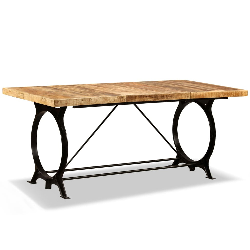 vidaXL Table de salle à manger en bois de manguier massif brut 180 cm