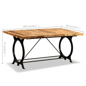 Esstisch Raues Massives Mangoholz 180 cm