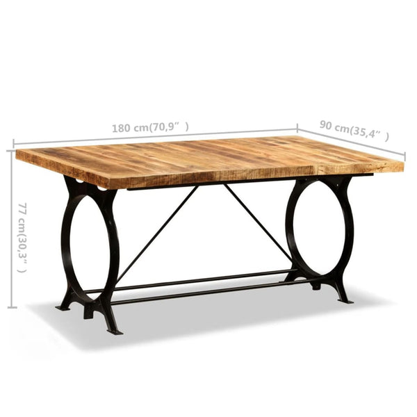 Esstisch Raues Massives Mangoholz 180 cm