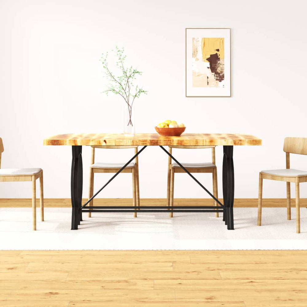 vidaXL Table de salle à manger en bois de manguier massif brut 180 cm