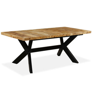 Esstisch Massivholz Mango und Stahlgestell 180 cm