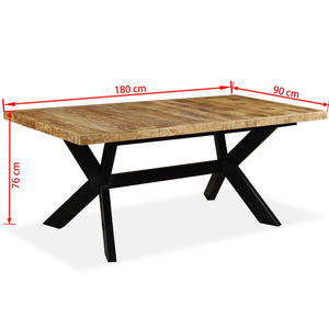 Esstisch Massivholz Mango und Stahlgestell 180 cm