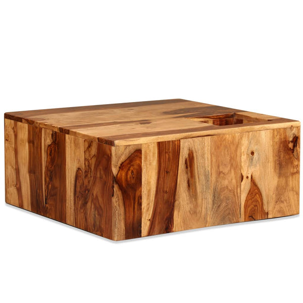 Couchtisch Massivholz Akazie 70x70x30 cm