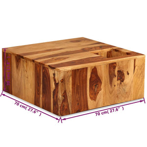 Couchtisch Massivholz Akazie 70x70x30 cm