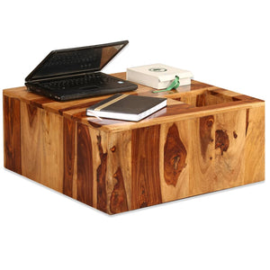Couchtisch Massivholz Akazie 70x70x30 cm
