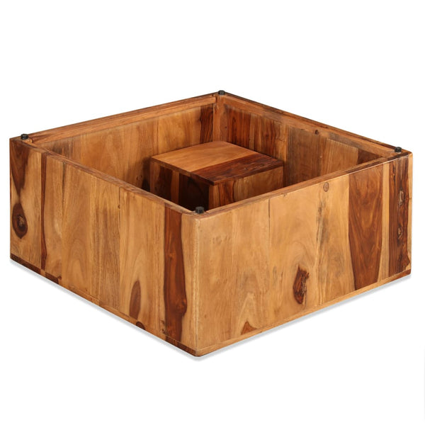 Couchtisch Massivholz Akazie 70x70x30 cm