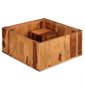 Couchtisch Massivholz Akazie 70x70x30 cm