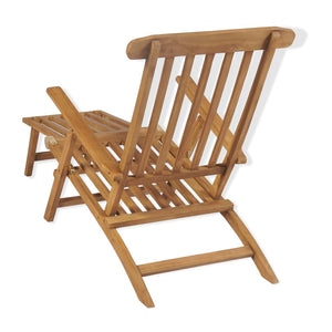 Teak Liegestuhl mit Fußteil