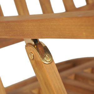 Teak Liegestuhl mit Fußteil