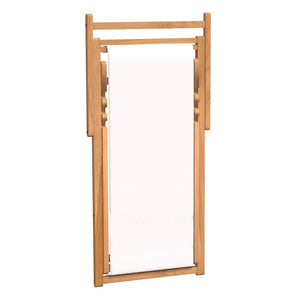 Teak Liegestuhl Creme 56x105x96 cm