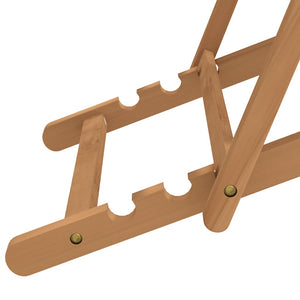 Teak Liegestuhl Creme 56x105x96 cm