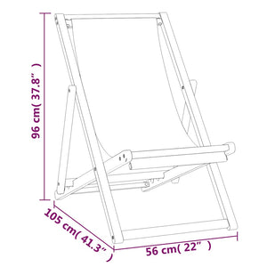 Teak Liegestuhl Creme 56x105x96 cm