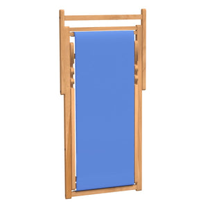 Teak Liegestuhl Blau, 56x105x96 cm