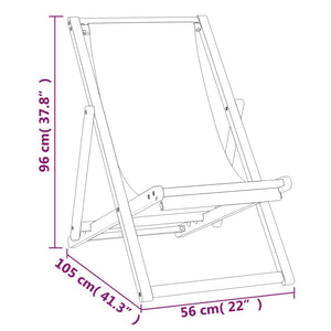 Teak Liegestuhl Blau, 56x105x96 cm