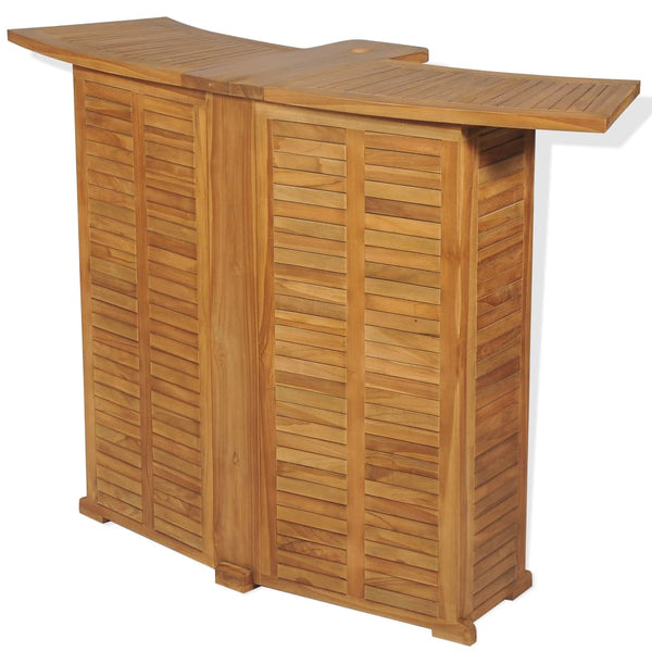 Klappbarer Bartisch Teak Massivholz 155cm