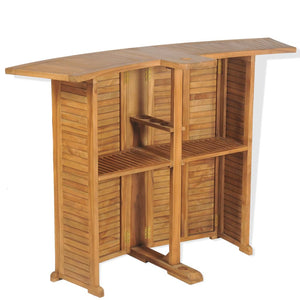 Klappbarer Bartisch Teak Massivholz 155cm