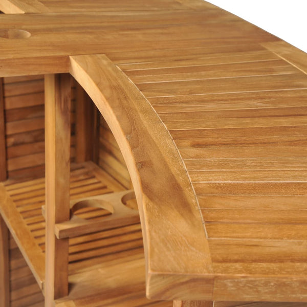 Klappbarer Bartisch Teak Massivholz 155cm